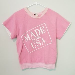 Vintage Made in the USA short sleeve sweater